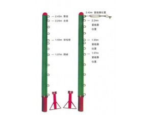 HS-1829 To insert row feather nets with three columns  地插式排羽网三用柱